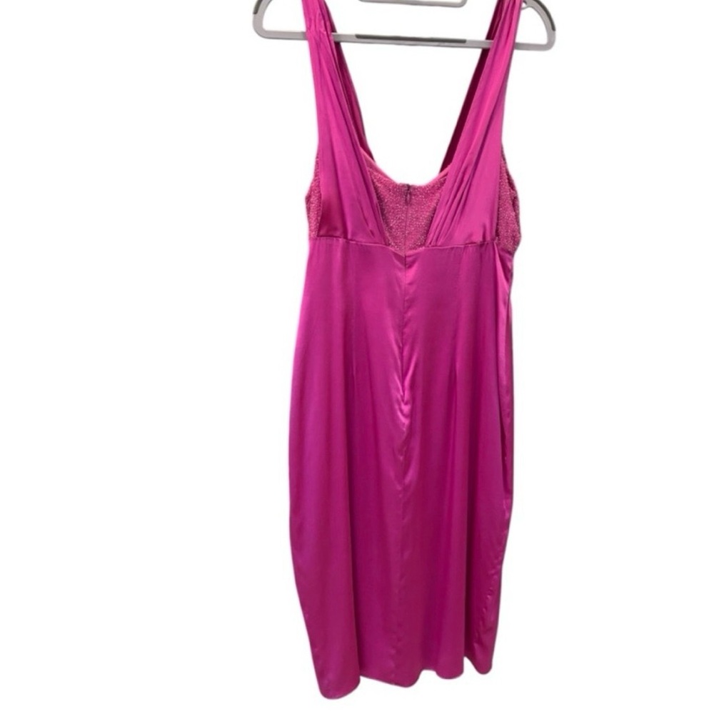 Pink silk David Meister dress